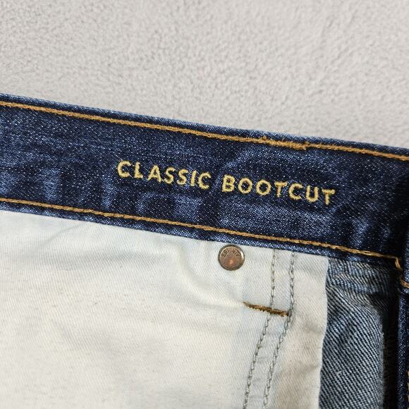 American Eagle Jeans Men 38x29.5 Blue Classic Bootcut Western Denim Dark Wash - Picture 4 of 14